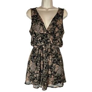 Floral Flowy Tie Back Romper‎ Boho Summer Witchy Goth Cottage Bohemian Medium